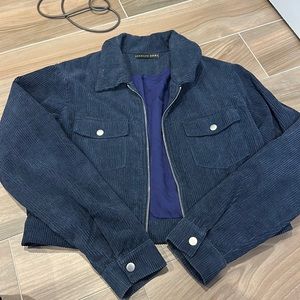 Brooklyn karma cropped blue jacket